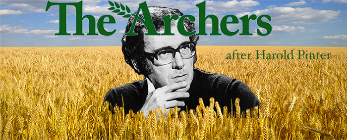 Harold Pinter in cornfield